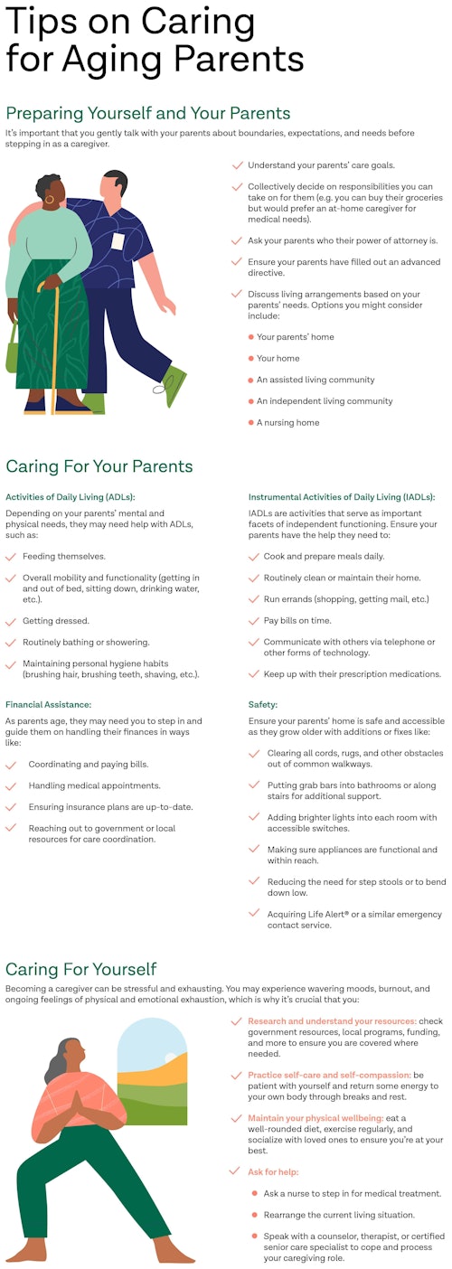 tips on being a caretaker to aging parents