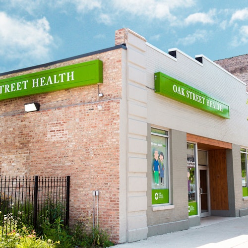 The exterior of the Madison St primary care clinic in Chicago, Illinois.