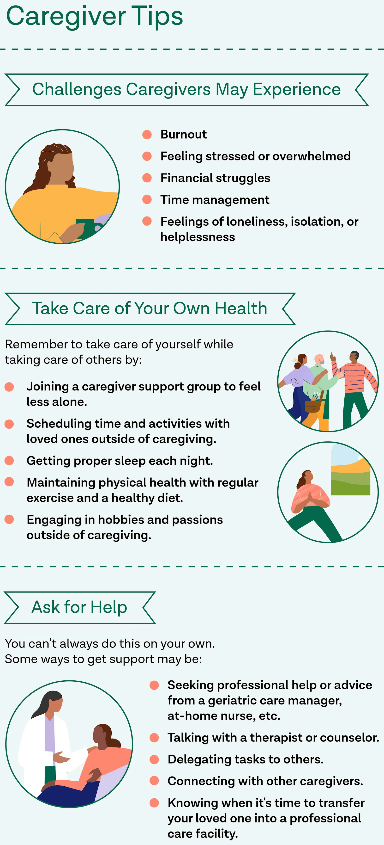 Advice for caregivers and how they can take care of themselves as well