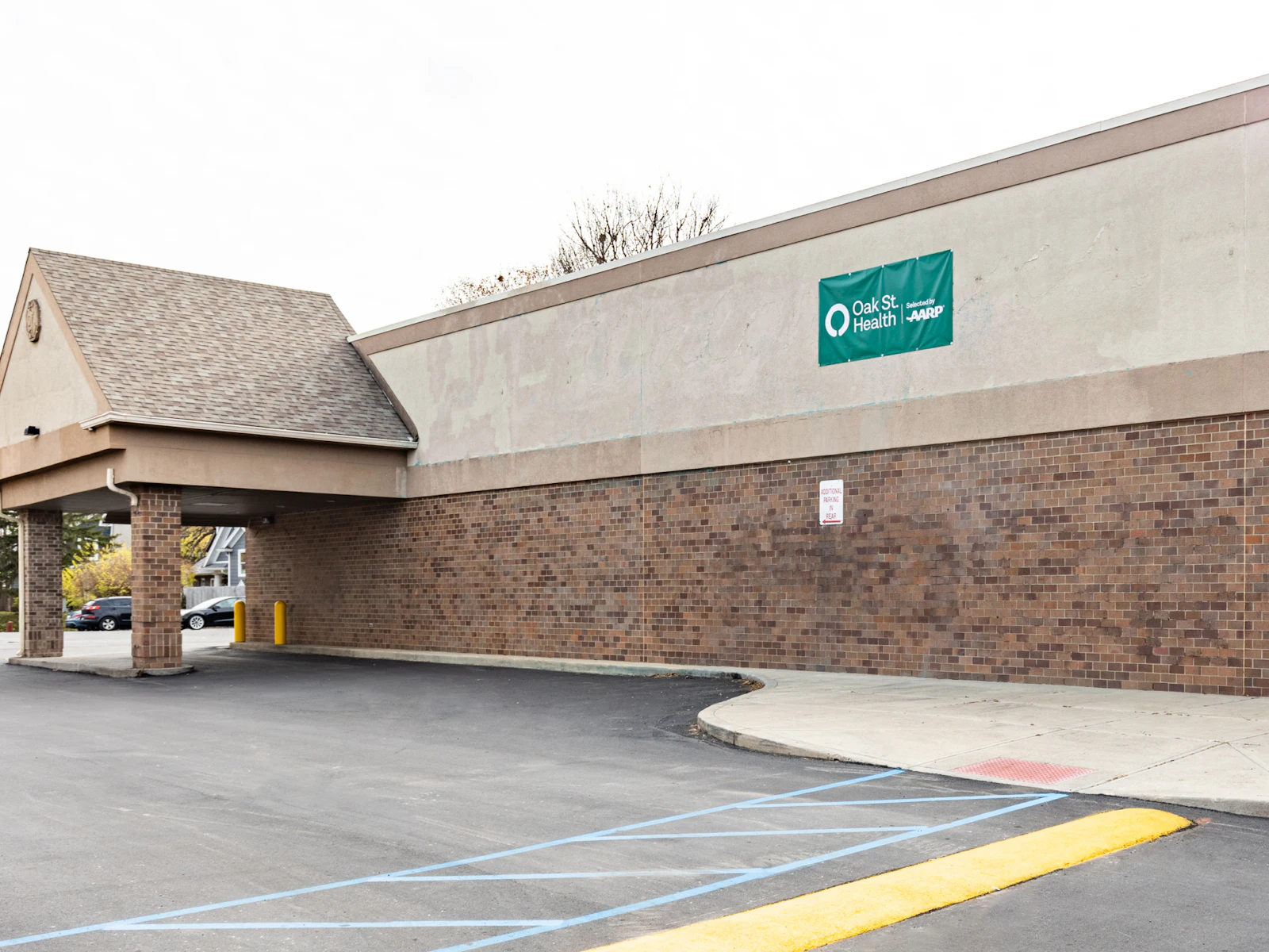 The exterior of the Fall Creek primary care clinic in Indianapolis, Indiana.