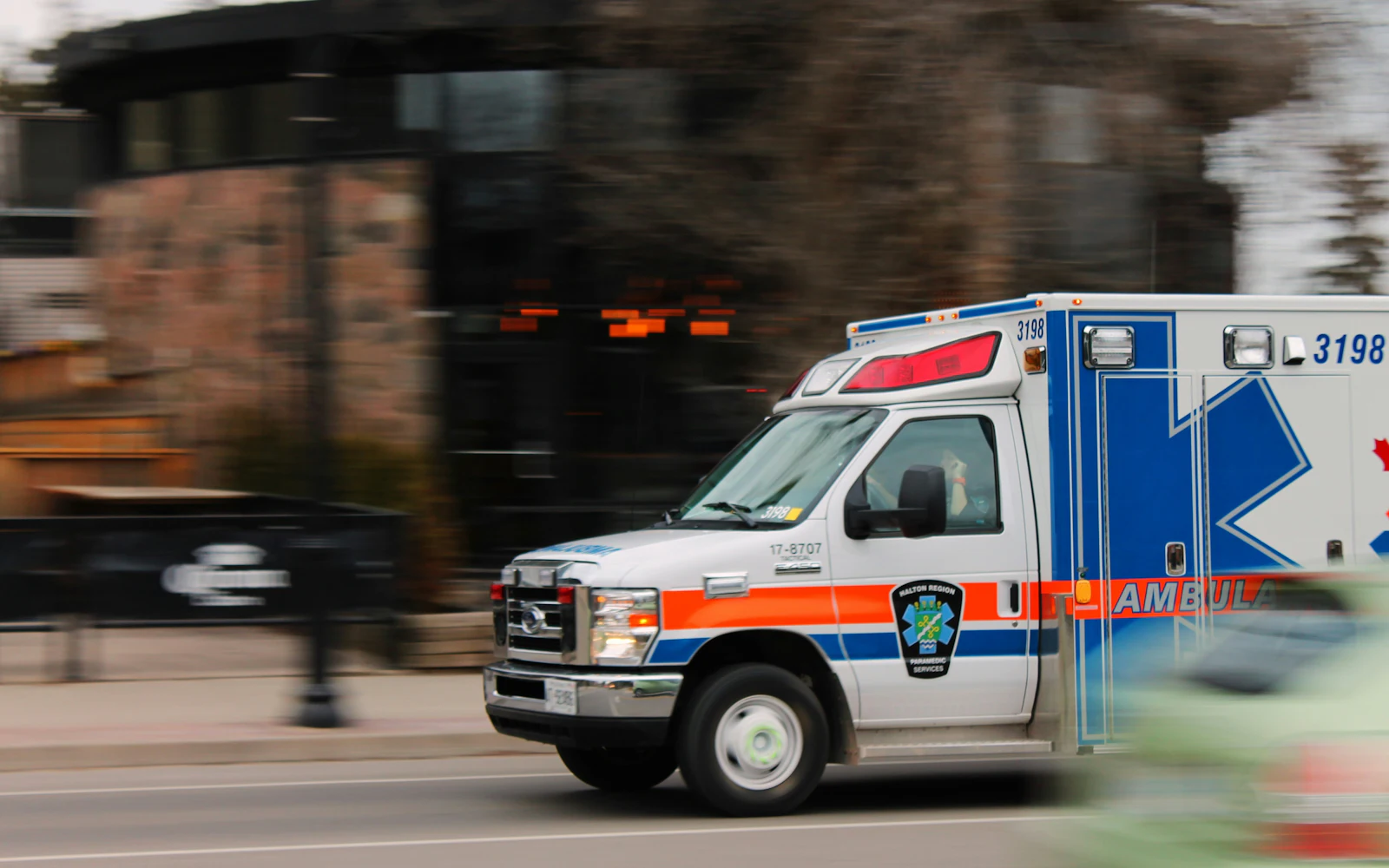 ambulance speeding through roadways emergency